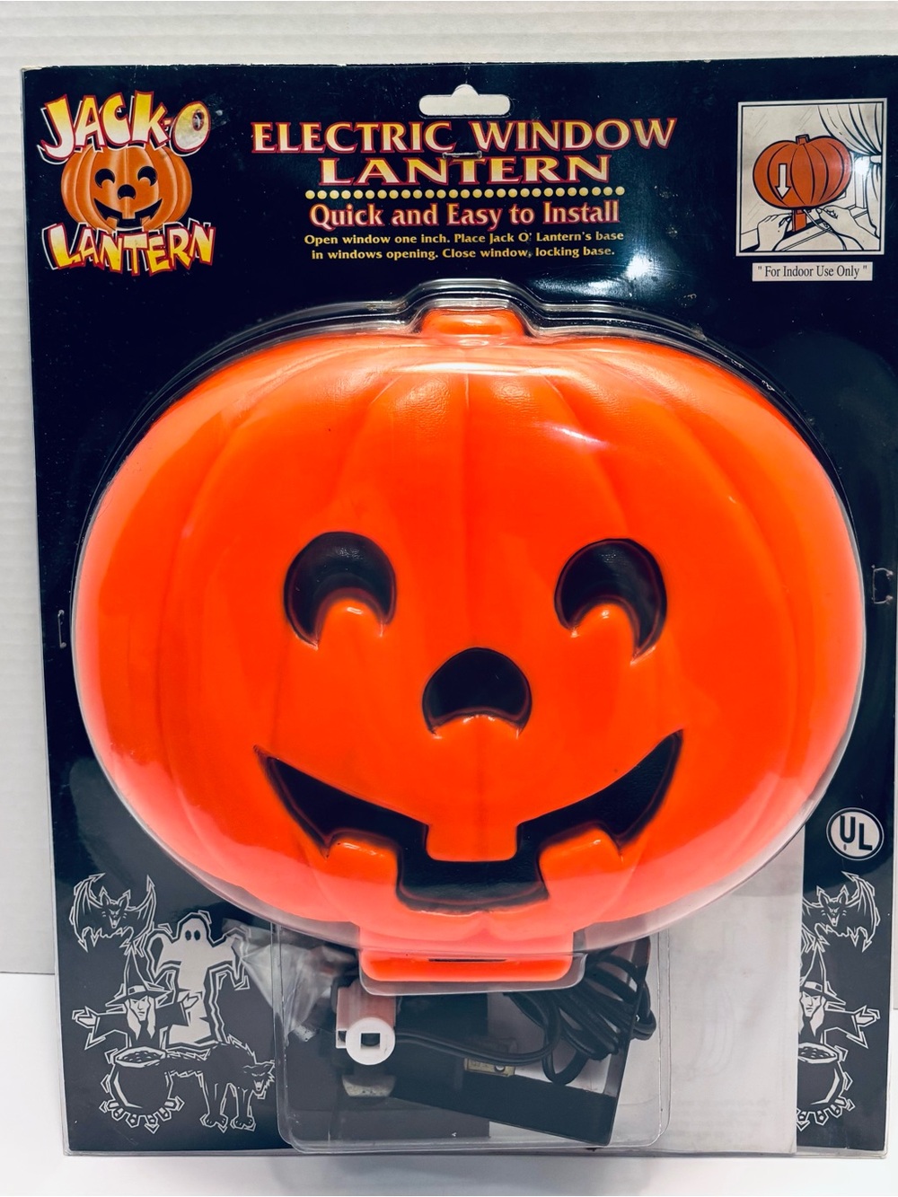 Vintage Jack O Lantern Electric Window Lantern JL-100 Halloween Made USA IMC